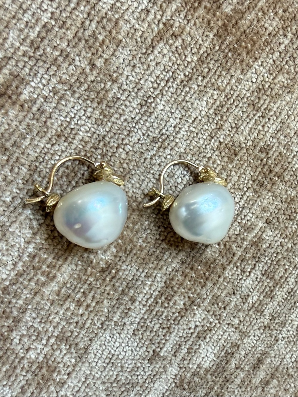 Gabrielle Sanchez 18k White South Sea Pearl Flyer Earrings